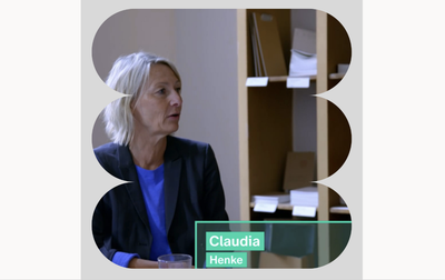 Video-Still aus dem Interview mit Claudia Henke zu Workers’ Buyout